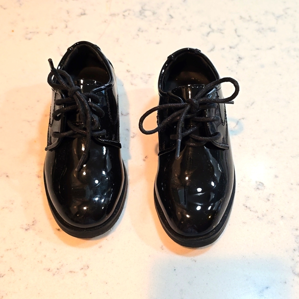 Boys Black Patent Dress Shoe 9K
